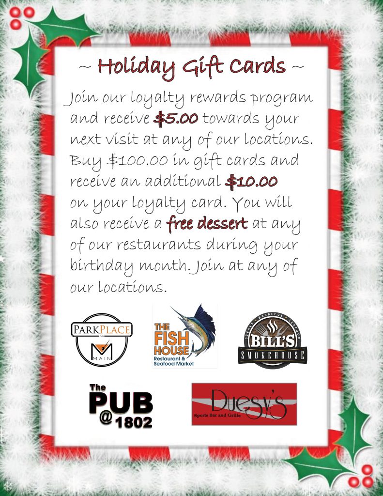 Holiday Gift Cards